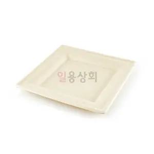 일회용 사각 종이접시 DRP SP-01 500개 크라프트 종이트레이