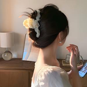 셔링 헤어 머리 반묶음 올림머리 반머리 집게핀