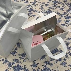 부직포 보냉 백 쇼핑백 가방 중 화이트 보온보냉