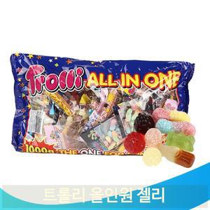 트롤리 올인원 젤리 1kg 개별포장 간식 미니 소포장 대용량 회사 사무실