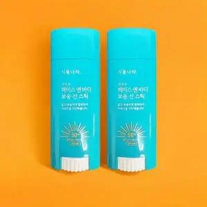 식물나라 산소수 페이스앤바디 보송선스틱 30g+30g 더블기획 x2SET (AD)