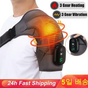 마사지기 전기 어깨 마사지기 가열 진동 마사지 벨트 어깨 버팀대 랩 패드 충전식