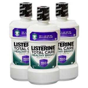 리스테린 토탈케어 헬씨 브라이트 1L, 3개