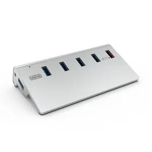 넥스트유 316U3 유전원 5포트 USB 3.0 허브 / QC 1포트 / 아답터 포함 / 사선 알루미늄 / PC 노트북 맥북
