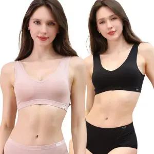 물랑루즈 압박 없이 편안한 착용감 여성 면모달 브라렛 90-105 까지 RF053
