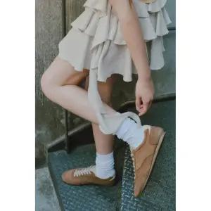 ZARA 자라 배색 가죽 스포츠 슈즈 - 브라운[5428510105]