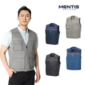 멘티스 봄/여름 하복 근무복 단체복 작업복 조끼 MT-447