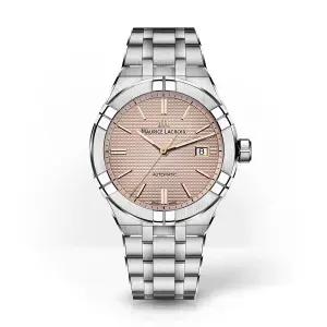 모리스라크로와 아이콘 데이트 남성용 오토매틱 42mm 메탈밴드 AI6008-SS002-730-