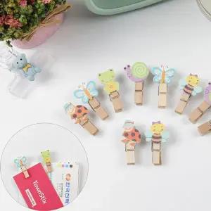 [하프클럽/]유치원 사진 이벤트 동물 나무집게 10P