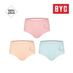BYC 여성 순면 맥시 삼각팬티 3매입 팬티세트 빅사이즈 WCP5313