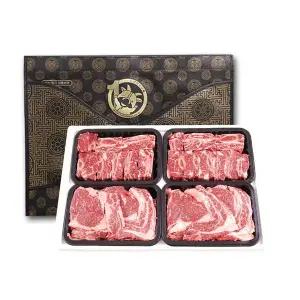 [신세계라이브쇼핑]4칸선물세트(소갈비(찜용)600g2개+꽃등심200g2개)