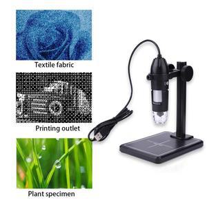 HD 검사 카메라 1600X USB 디지털 현미경 8개의 LED 및 리프트 스탠드 줌 돋보기 Win10