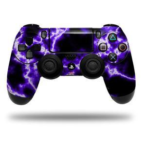 소니 PS4 듀얼쇼크 컨트롤러 플레이스테이션 4 오리지널 슬림 및 프로 일렉트릭 퍼플과 호환되는 랩터스킨즈 스킨(컨트롤러 미포함)