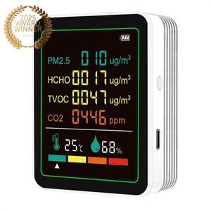BTLIFE-MT07WT 6-In-1 실내 공기 품질 모니터 휴대용 PM2.5 테스터 가정용 HCHO TVOC 온도