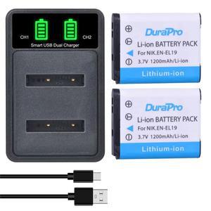 EN-EL19 EN EL19 1200mah 배터리/충전기 니콘 쿨픽스 W100 S2500