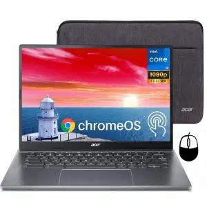 Acer 크롬북 플러스 514 터치스크린 노트북 인텔 8코어 i3N305 8GB LPDDR5 RAM 512GB SSD 14인치 FHD 비즈