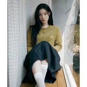 매장정품 [10월 17일 배송] CGP (우먼) 스몰 스퀘어 로고 코튼 니트 가디건_올리브 CBEFWKC020OL 185615