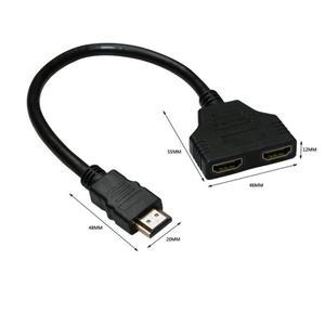HDMI 호환 분배기 어댑터 변환기 남성-여성 1to 2 분할 이중 신호 케이블