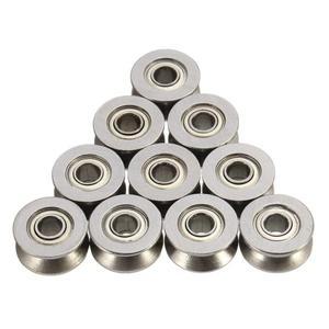 10pcs 4x13x6mm V624ZZ V 그루브 롤러 휠 소형 볼 베어링 풀리 와이어 트랙 가이드