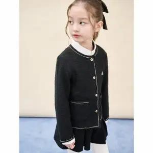 [BEANPOLE KIDS] 클래식 저지 트위드 재킷치마바지 투피스 세트  블랙 (BI5971G925)