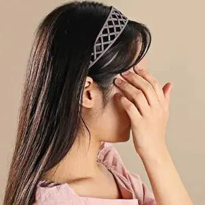 메쉬 헤어 밴드 포인트 머리띠 여성 큐빅-WFGWVH5