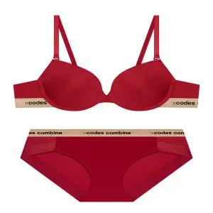 코데즈컴바인이너웨어 솔리드 아웃밴드 여성용 브라팬티SET (CEWBR961RD)
