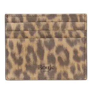 레오파드 스웨이드 가죽 카드 지갑 J03ESPRESSO10039 LEOPARD