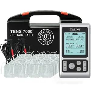 TENS 7000 충전식 Unit 근육 자극기 48팩