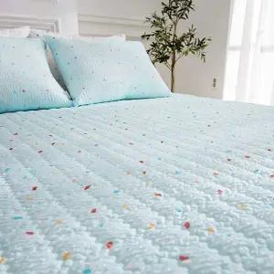 페븐 리플 누비이불 베개세트 Q 민트 단품