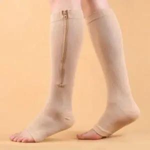 지퍼형 종아리 압박 밴드(L)(베이지) 스타킹 슬리브 다리 종아리아대 레그 쉐이퍼