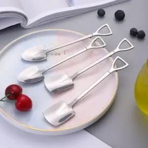 삽 모양 삼각 사각 스텐 커피 티스푼 디저트 삽모양 머들러 롱스푼 삽스푼 러스틱 스텐머