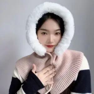 부클 니트 후드넥 워머 여자 겨울 모자 바라클 라바 겨울넥 방한넥 니트넥 기모넥