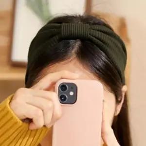 엔젤 슈슈 리본 골지 터번 헤어밴드 데일리 반다나 머리띠 디자인 액세서리