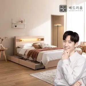 베드리움 파인드 LED 서랍형침대SS-듀얼쿠션 유로탑