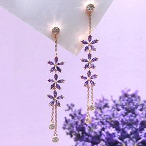 [더블유비엘][아이유착용] wbL 라벤더블룸1 귀걸이/귀찌 W