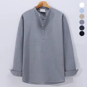 [후앙스]데일리 옥스포드 헨리넥 긴팔 셔츠 SBST3218