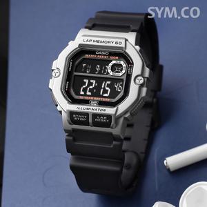 WS-1400H-1B 카시오 남성용 우레탄 60랩기능 런닝 시계 c153