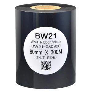 BW21 80mmx300m 아트라벨 전용 왁스리본 BW21-080300