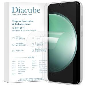 다이아큐브 갤럭시 S23Fe 깨지지않는 6H 유리코팅 PET EPU 하이브리드 방탄강화 액정보호필름 3매, 가이드핀 간편부착
