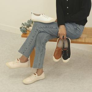 매듭없는 밴딩 가벼운 여성 스니커즈 발편한 단화 더블 쿠션 운동화 슬립온 메르젠느 웨이크