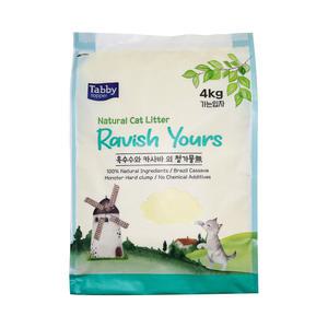 테비토퍼 라유 카사바모래 가는입자 4kg 고양이모래