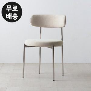 [벤티스가구]뮤덴 패브릭 스테인레스 스틸 의자 체어 식탁 주방 까페 카페 예쁜(베이지)