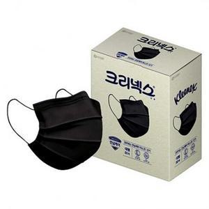 크리넥스 안심케어 마스크 대형 성인용, 80개입, 블랙, 1개 one option