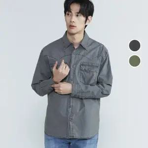 [롯데백화점]버커루 남성 가먼트다잉 포켓 웨스턴셔츠 B235SH330P