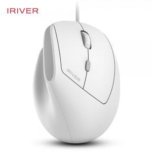아이리버 항균처리 컴팩트 EV100 인체공학 무소음 유선 버티컬 마우스 화이트