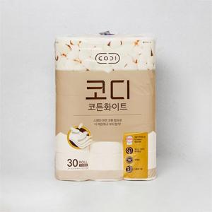 코디 코튼화이트 천연펄프 화장지 30m*30롤