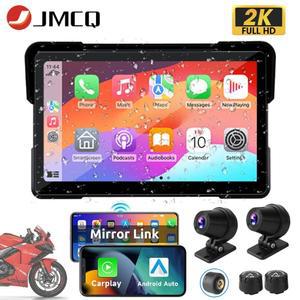 JMCQ 내비게이션 오토바이 DVR  IOS 카플레이 안드로이드 자동 디스플레이 화면 2K 카메라  모토 모니터 7