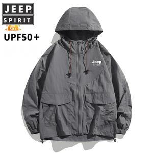 JEEP 남성용 아이스 자외선 차단복 2025 여름 얇은 야외 자외선 방지 재킷