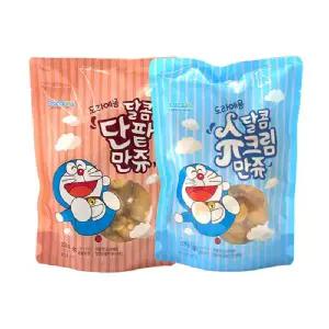 [내일도착] 도라에몽 단팥 만쥬 250g*1개, 슈크림 만쥬 250g*1개, 총 2개