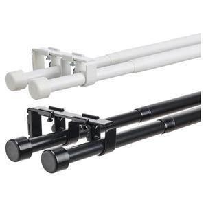 [마켓비]이케아 BEKRAFTA 베크레프타 이중 커튼봉 세트 120-210cm / 19mm 부자재포함 커튼레일 브래킷형